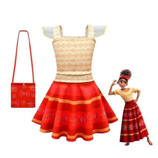 Encanto Dolores Madrigal Red Dress With Bag