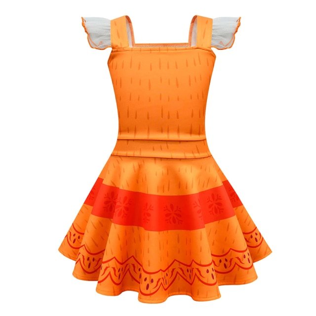 Encanto Dolores Madrigal Short Orange Dress